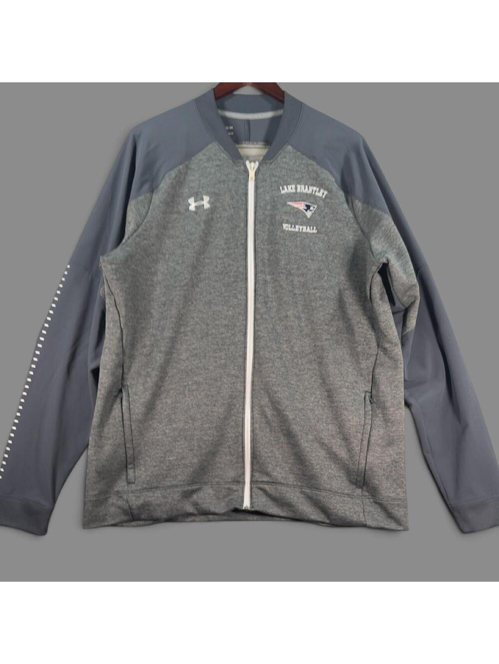 Under Armour Men's Gray and Black ColdGear Volleyball Bomber Jacket XL